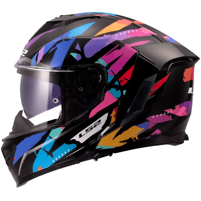 Cască integrală pentru motocicletă LS2 FF818 Storm III Kaos Negru-Mov-Albastru