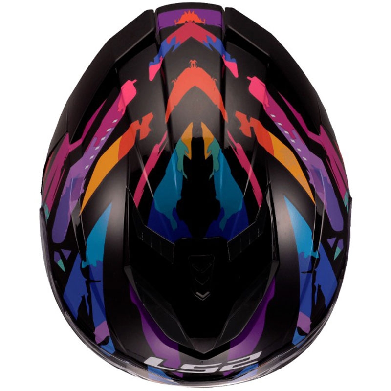 Cască integrală pentru motocicletă LS2 FF818 Storm III Kaos Negru-Mov-Albastru
