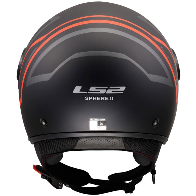 Cască de motocicletă deschisă LS2 OF558 Sphere Lux II Minimum negru-roșu