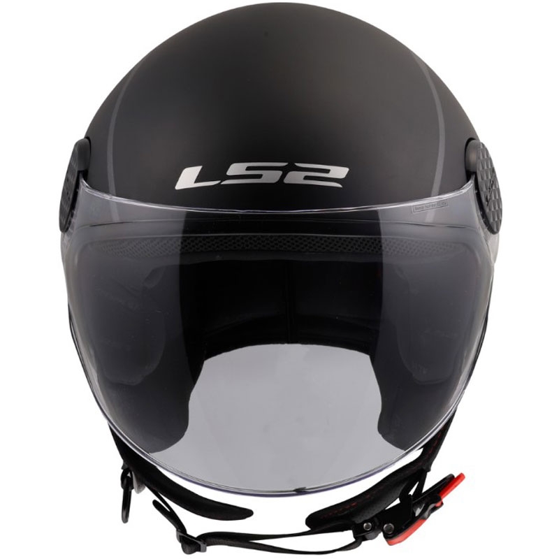 Cască de motocicletă deschisă LS2 OF558 Sphere Lux II Minimum negru-roșu