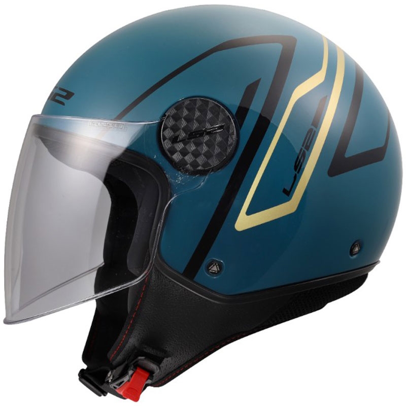 Cască de motocicletă deschisă LS2 OF558 Sphere Lux II Minimum albastru închis-verde