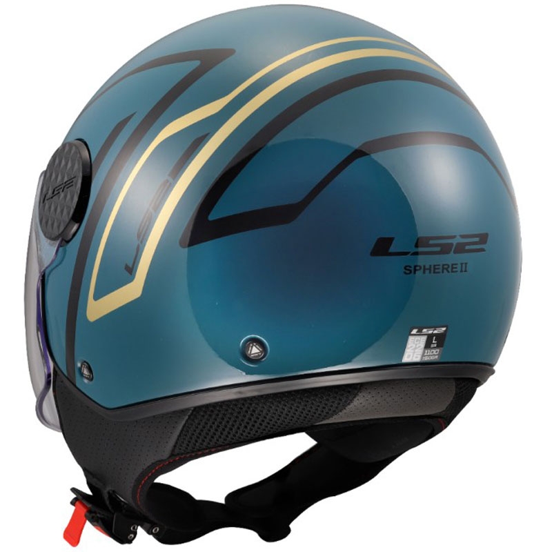 Cască de motocicletă deschisă LS2 OF558 Sphere Lux II Minimum albastru închis-verde