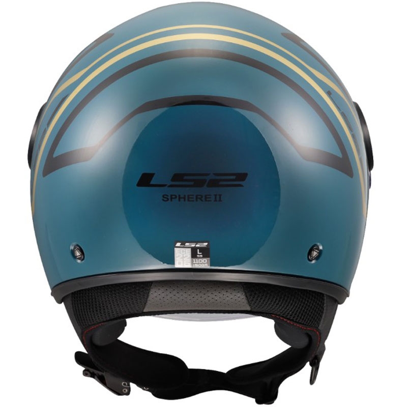Cască de motocicletă deschisă LS2 OF558 Sphere Lux II Minimum albastru închis-verde