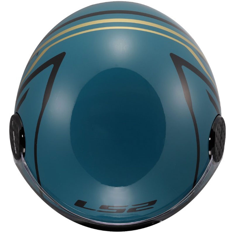 Cască de motocicletă deschisă LS2 OF558 Sphere Lux II Minimum albastru închis-verde