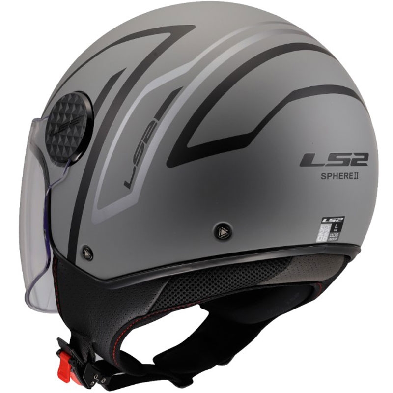 Cască de motocicletă deschisă LS2 OF558 Sphere Lux II Minimum negru-gri