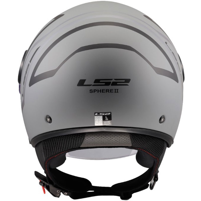Cască de motocicletă deschisă LS2 OF558 Sphere Lux II Minimum negru-gri