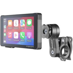 Ecran oglindă telefon motocicletă cu sticlă de protecție Interphone RideSync negru