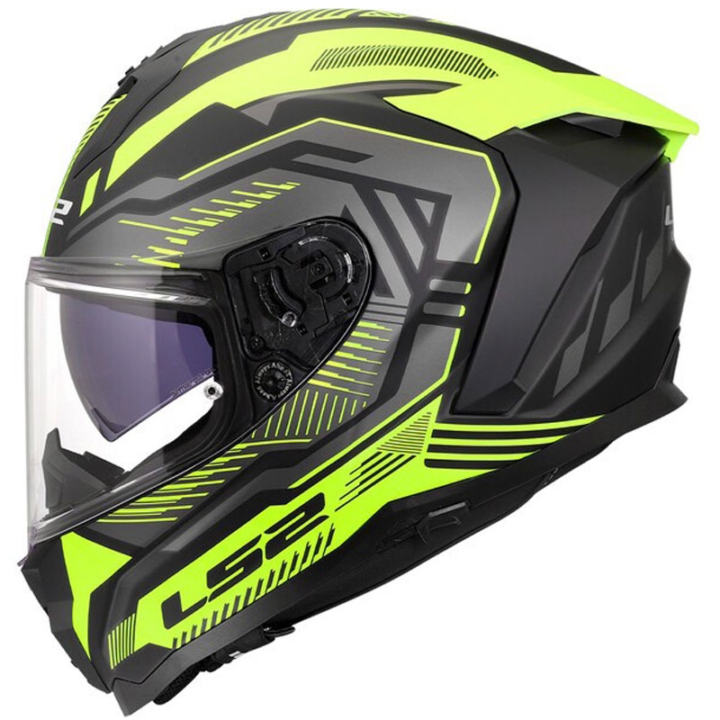 Cască integrală pentru motocicletă LS2 FF817 Challenger II Dravix mat HV galben