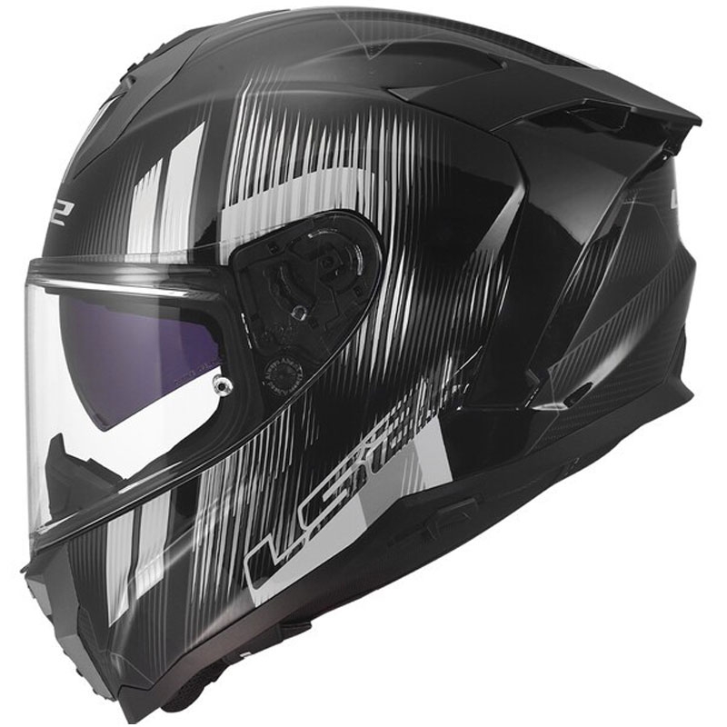 Cască integrală pentru motocicletă LS2 FF817 Challenger II Nitro, negru-gri lucios