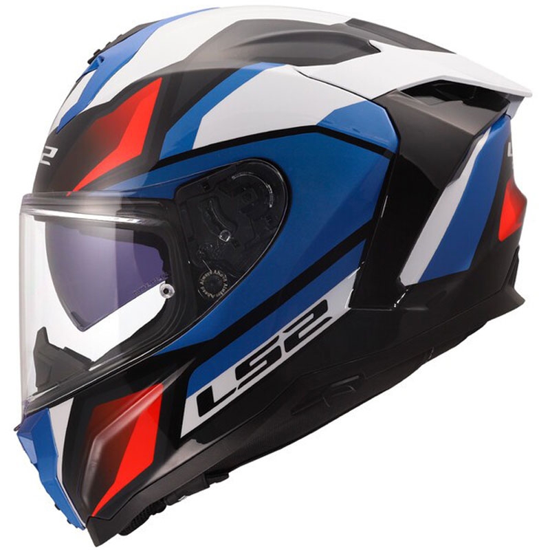 Cască integrală pentru motocicletă LS2 FF817 Challenger II Viper alb-albastru-roșu lucios