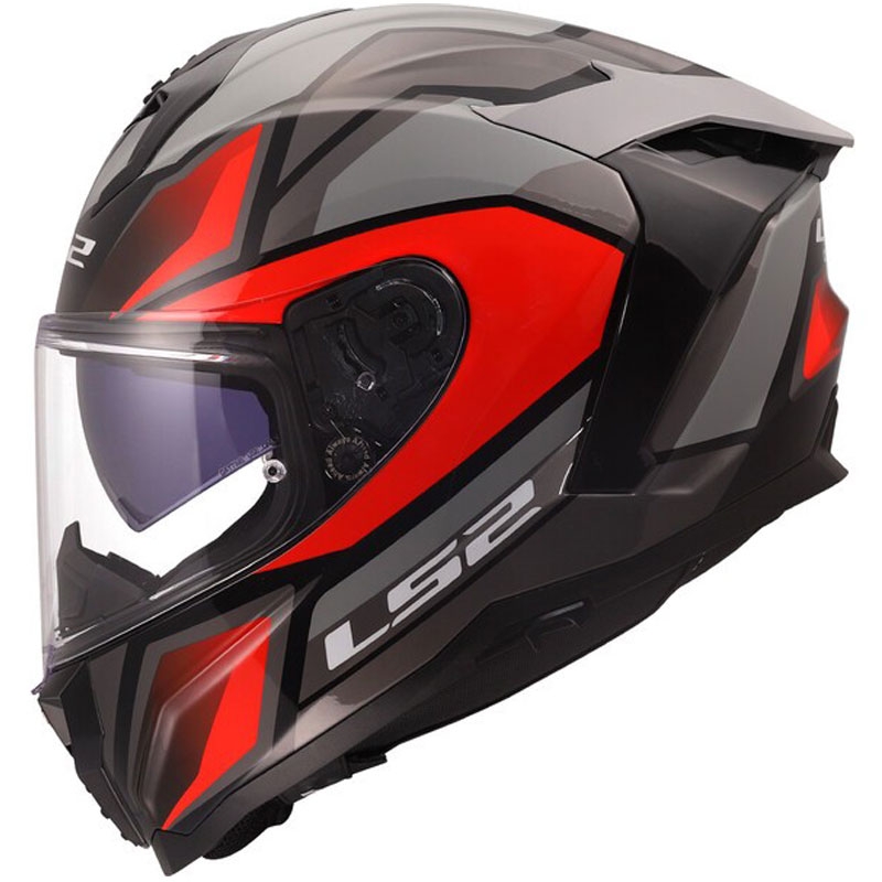 Cască integrală pentru motocicletă LS2 FF817 Challenger II Viper gri-roșu lucios