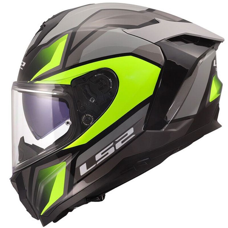 Cască integrală pentru motocicletă LS2 FF817 Challenger II Viper gri-galben lucios