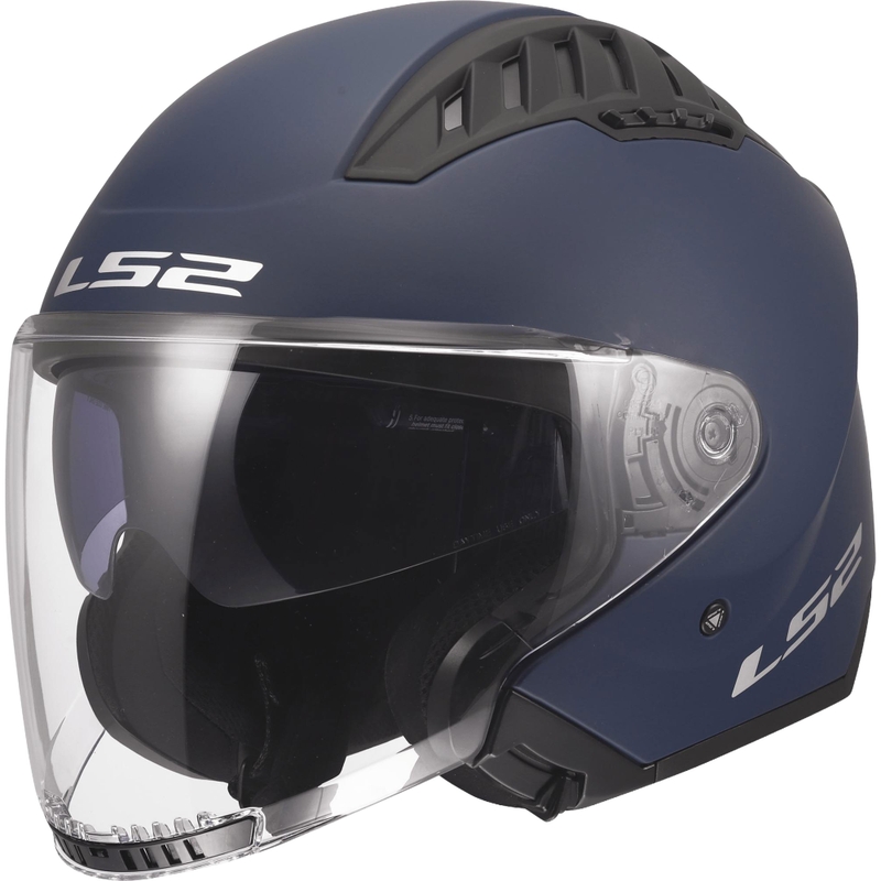 Cască de motocicletă deschisă LS2 OF600 Copter II Albastru mat solid