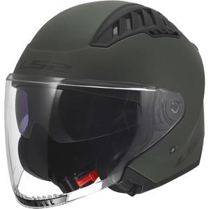 Cască de motocicletă deschisă LS2 OF600 Copter II Verde militar mat solid
