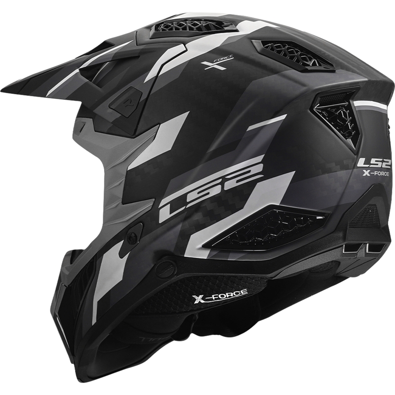 Cască motocross LS2 MX703 X-Force Phantom negru mat-gri