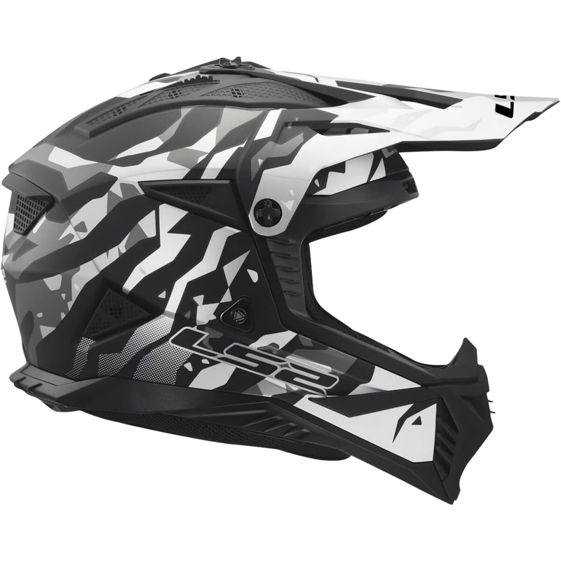 Cască motocross LS2 MX708 Fast II Grotesk negru mat-gri
