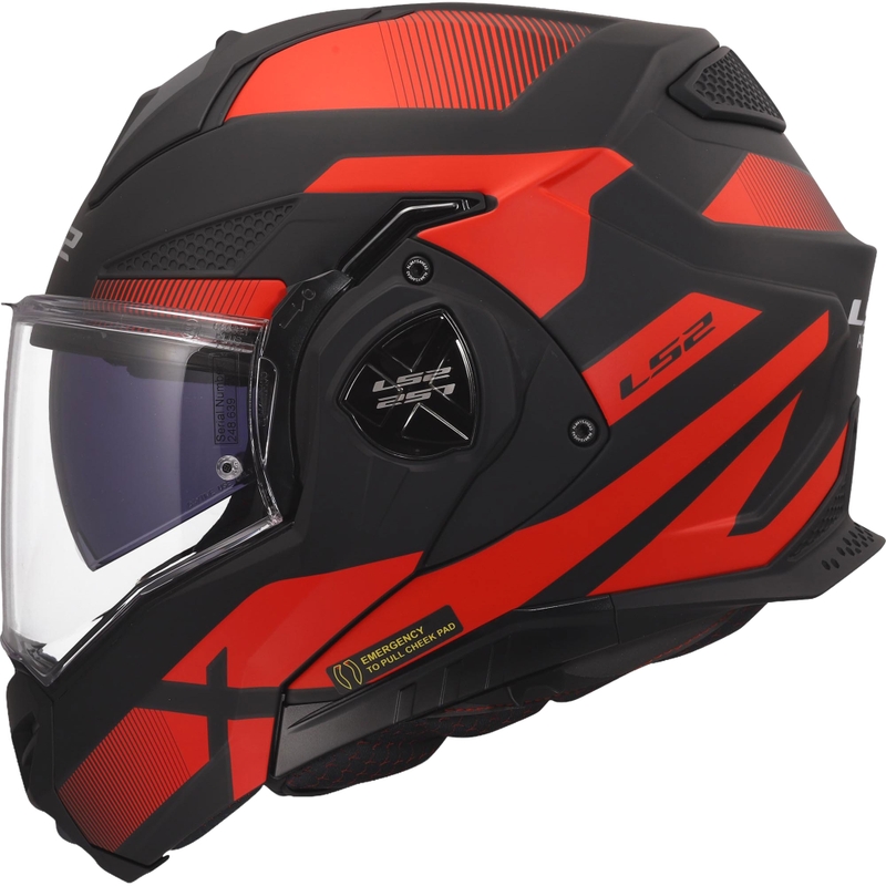 Cască de motocicletă pliabilă LS2 FF901 Advant X Nova negru mat-roșu