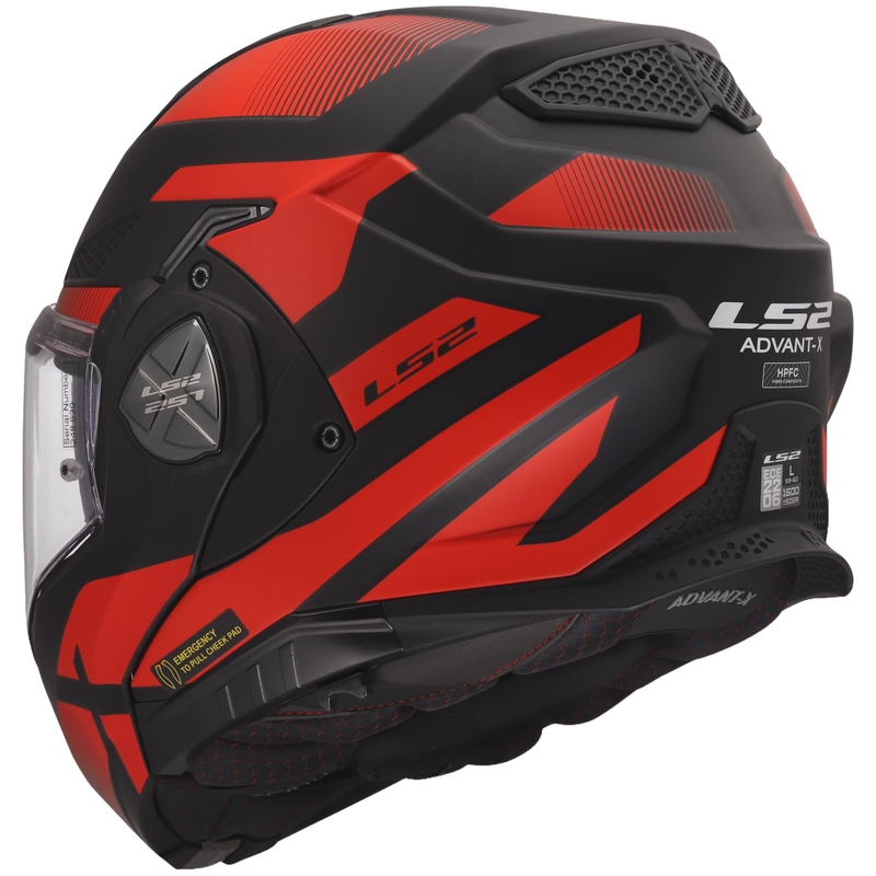 Cască de motocicletă pliabilă LS2 FF901 Advant X Nova negru mat-roșu