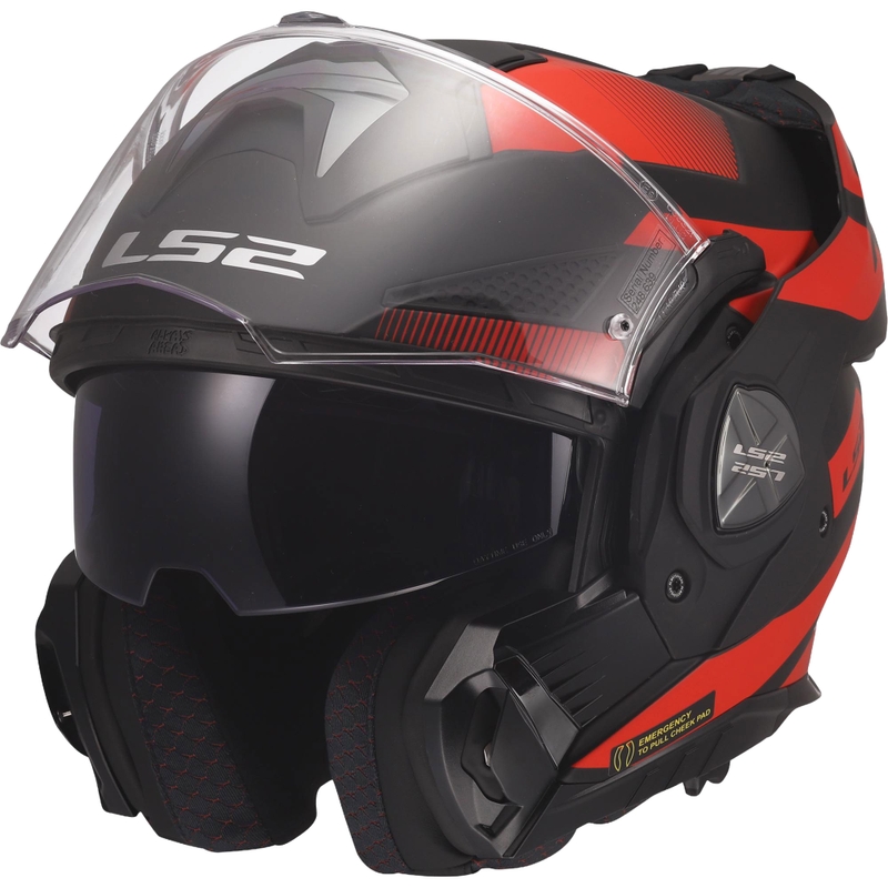 Cască de motocicletă pliabilă LS2 FF901 Advant X Nova negru mat-roșu