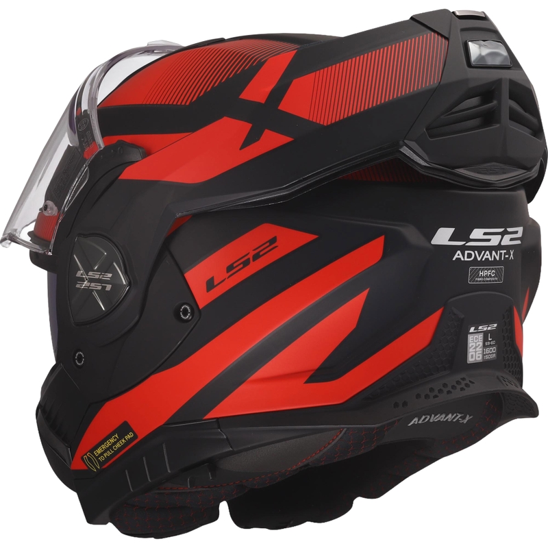 Cască de motocicletă pliabilă LS2 FF901 Advant X Nova negru mat-roșu