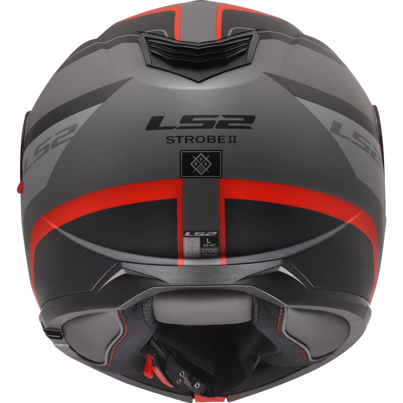 Cască modulară LS2 FF908 Strobe II Monza negru mat-gri-roșu