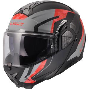 Cască de motocicletă pliabilă LS2 FF910 Advant II Glide negru mat-gri-roșu