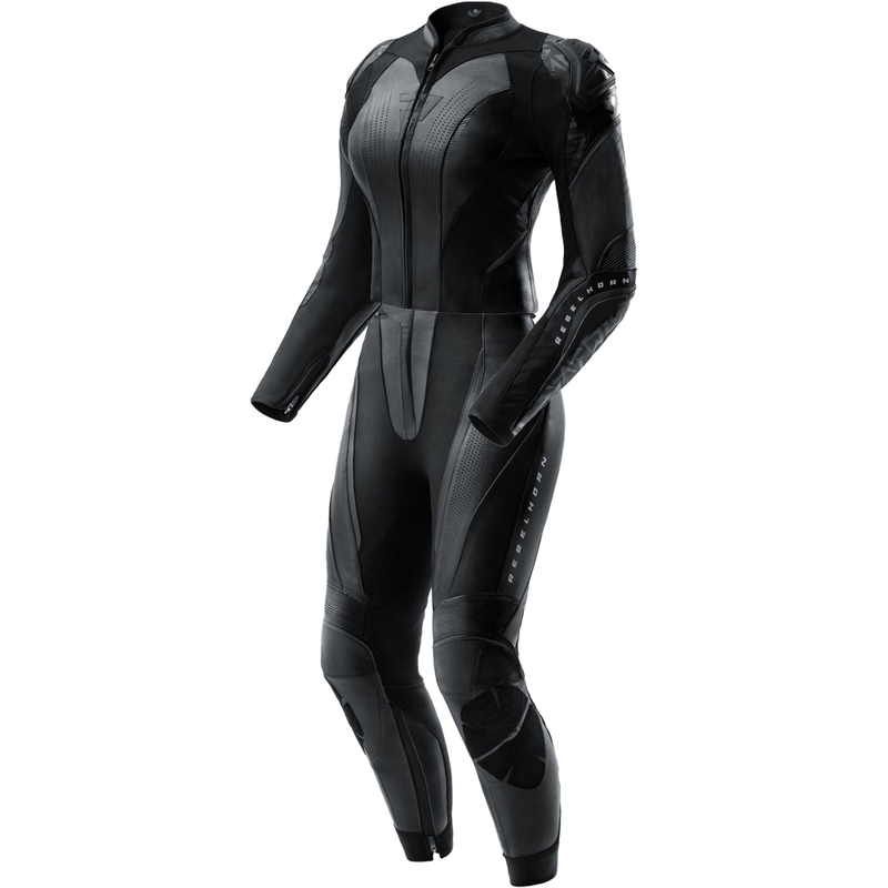Costum de motocicletă din piele pentru femei, format din două piese, Rebelhorn Diva RS negru