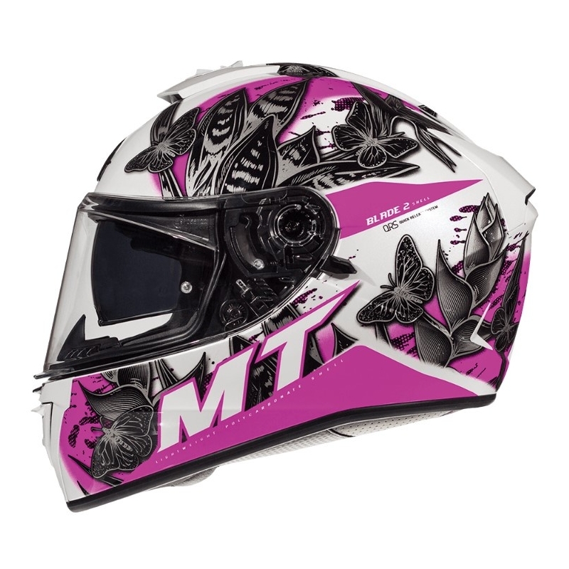 MT Blade 2 SV Breeze Cască de motocicletă integrală pentru femei MT Blade 2 SV Breeze negru, alb și roz
