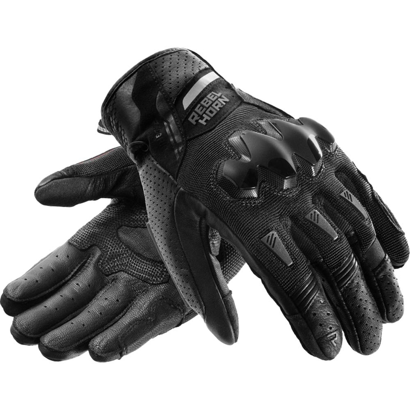 Mănuși de motocicletă Rebelhorn Defender negre