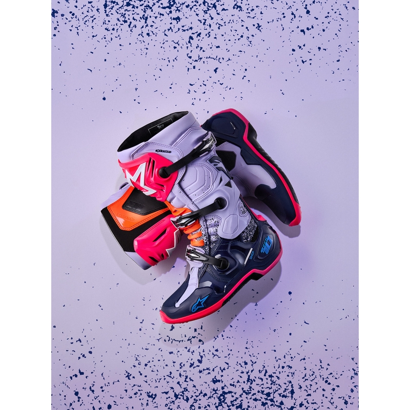 Ghete motocross Alpinestars TECH 10 Records ediție limitată, culoare neagră