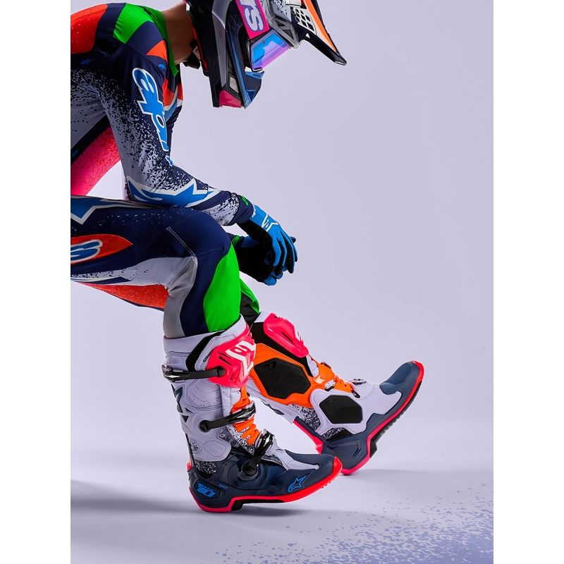 Ghete motocross Alpinestars TECH 10 Records ediție limitată, culoare neagră