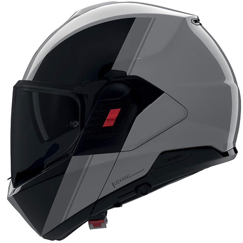 Cască de motocicletă pliabilă Nolan N120-1 Verniciatura Speciale 355 gri-negru lucios
