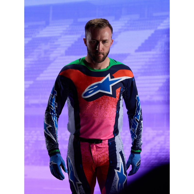 Pantaloni motocross Alpinestars Supertech Limited Edition Records gri