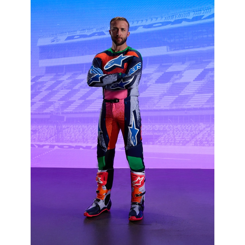 Pantaloni motocross Alpinestars Supertech Limited Edition Records gri