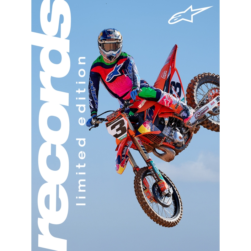 Pantaloni motocross Alpinestars Supertech Limited Edition Records gri