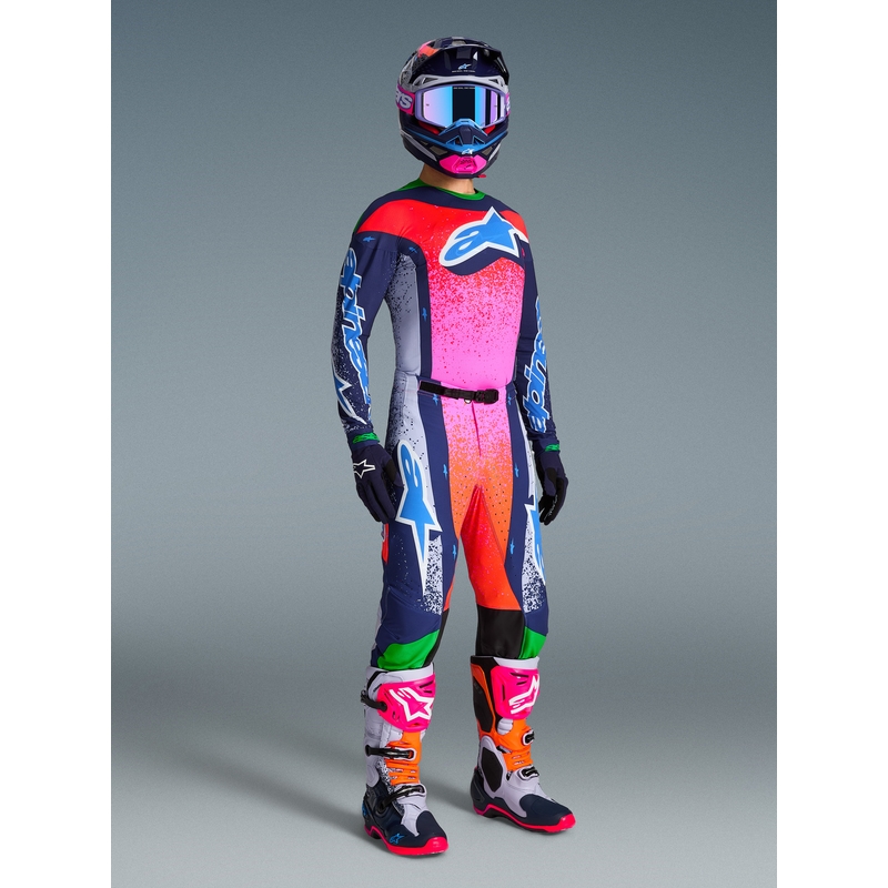 Pantaloni motocross Alpinestars Supertech Limited Edition Records gri