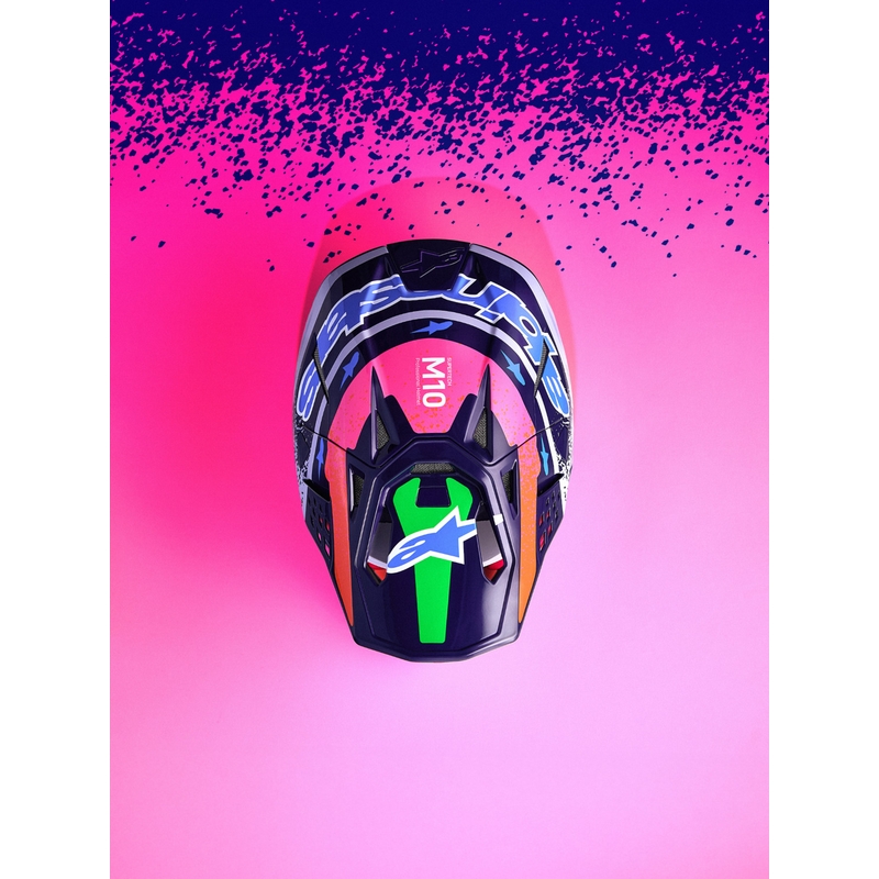 Cască motocross Alpinestars Supertech S-M10 Limited Edition Records, gri