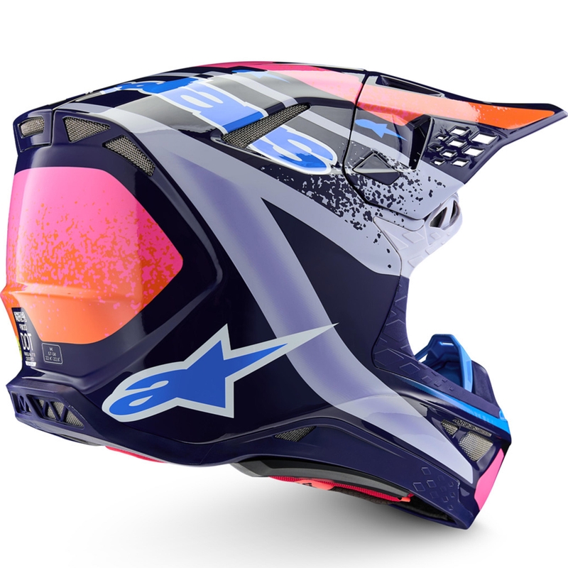 Cască motocross Alpinestars Supertech S-M10 Limited Edition Records, gri