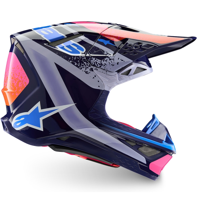 Cască motocross Alpinestars Supertech S-M10 Limited Edition Records, gri