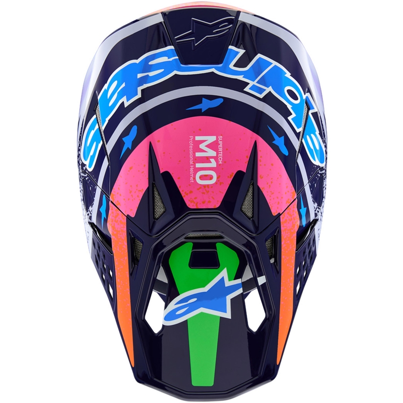 Cască motocross Alpinestars Supertech S-M10 Limited Edition Records, gri