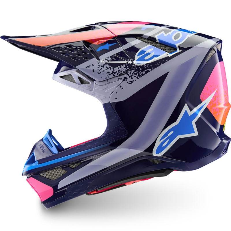 Cască motocross Alpinestars Supertech S-M10 Limited Edition Records, gri