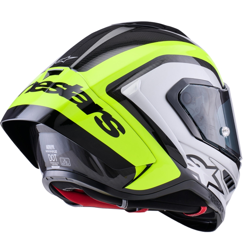 Cască integrală de motocicletă Alpinestars Supertech R10 Arius negru-fluo galben-alb