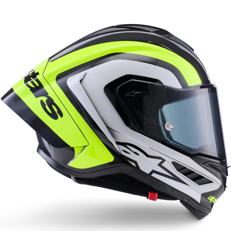 Cască integrală de motocicletă Alpinestars Supertech R10 Arius negru-fluo galben-alb