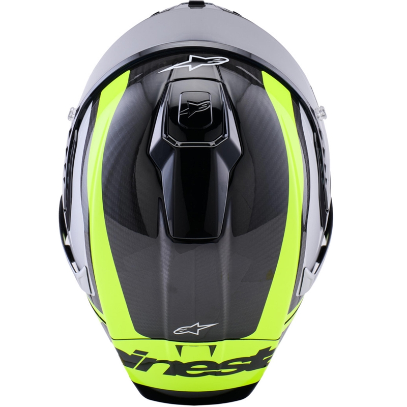 Cască integrală de motocicletă Alpinestars Supertech R10 Arius negru-fluo galben-alb