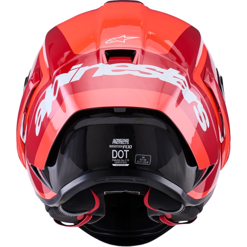 Cască integrală pentru motocicletă Alpinestars Supertech R10 Arius roșu fluo-roșu-negru-alb