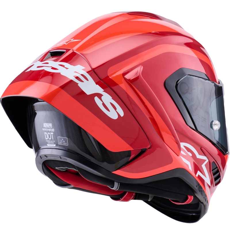 Cască integrală pentru motocicletă Alpinestars Supertech R10 Arius roșu fluo-roșu-negru-alb