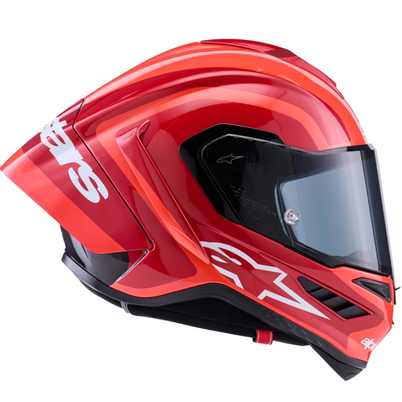 Cască integrală pentru motocicletă Alpinestars Supertech R10 Arius roșu fluo-roșu-negru-alb
