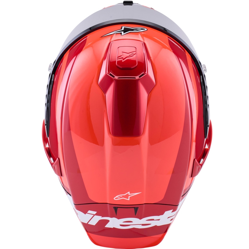 Cască integrală pentru motocicletă Alpinestars Supertech R10 Arius roșu fluo-roșu-negru-alb