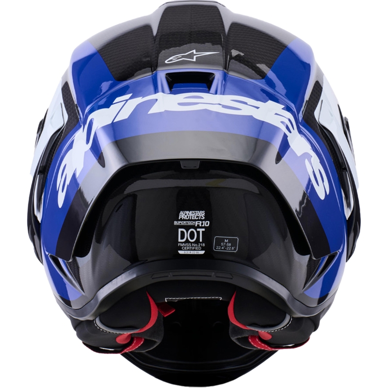 Cască integrală pentru motocicletă Alpinestars Supertech R10 Arius negru-albastru-alb