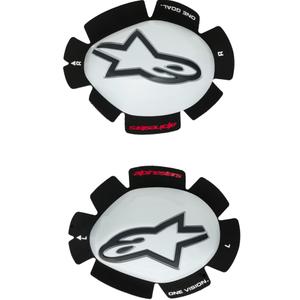 Slideri pentru genunchi Alpinestars GP Tech alb-negru